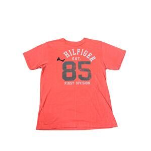 Tommy Hilfiger slim orange graphic tee top shirt short sleeve pullover sz xl